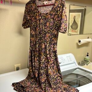 LuLaRoe Multicolor Floral mid Sleeve Dress